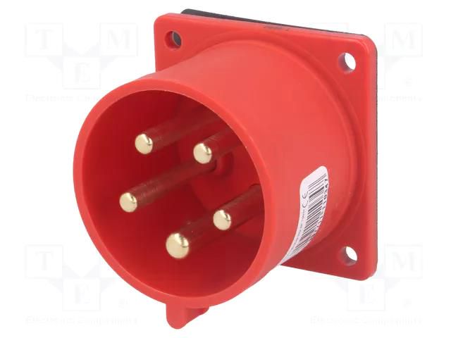 Connector: AC supply 3-phase; socket; male; 32A; 400VAC; IEC 60309 PCE 625-6