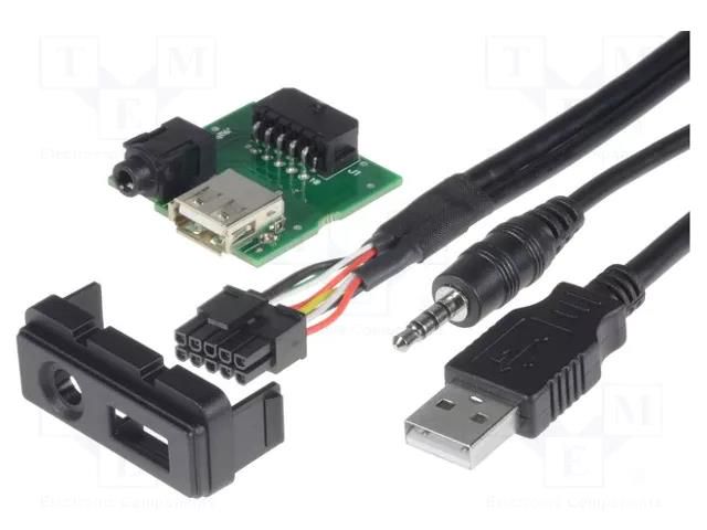 USB/AUX adapter; Mazda; Jack 3,5mm 4pin socket,USB A socket PER.PIC. USB.MAZDA.01