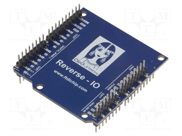 Adapter; 57x54x23mm; pin header; FTDIChip BRIDGETEK CLEO-RIO1