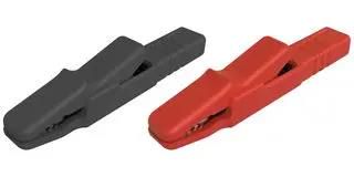 CROCODILE CLIP, 9.5MM, BLACK/RED, 25A AK 2 S