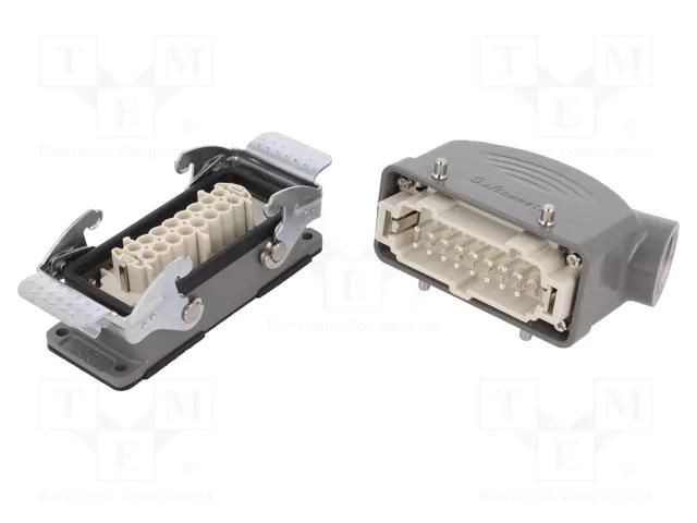 Connector: HDC; male + female; S-E; PIN: 16; 16+PE; size 16B; angled MOLEX MX-93603-0073