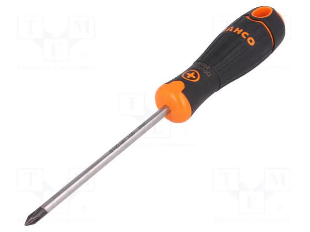 Screwdriver; Phillips; PH1; Blade length: 100mm BAHCO SA.B192.001.100