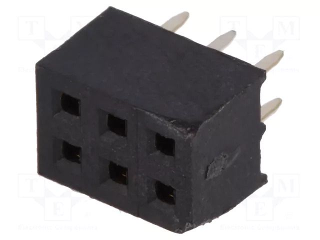 Connector: pin strips; socket; female; PIN: 6; THT; straight; 2mm CONNFLY ZL265-6DG