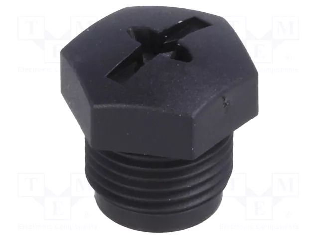 Protection cover; plastic; female M12 connectors HIRSCHMANN M12VS