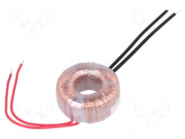 Transformer: toroidal; 35VA; 230VAC; 24V; 1.46A; Leads: cables; IP00 INDEL TST35W/24V
