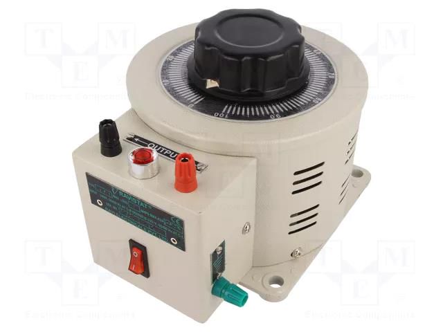 Variable autotransformer; 230VAC; Uout: 0÷260V; 3.8A; screw type BREVE TUFVASSONS KIEA4