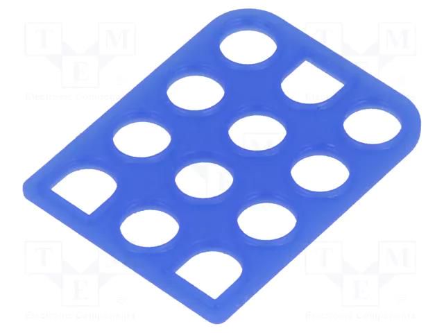 Profile gasket; PIN: 12; 6.35mm; 3x4; Universal MATE-N-LOK TE Connectivity 794279-1