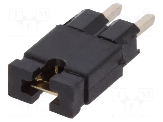 Connector: pin strips; pin header,jumper; PIN: 2; straight; THT CONNFLY JUMPER-KPL