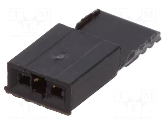 Connector: pin strips; jumper; female; PIN: 2; 2.54mm; 1x2 TE Connectivity 881545-1