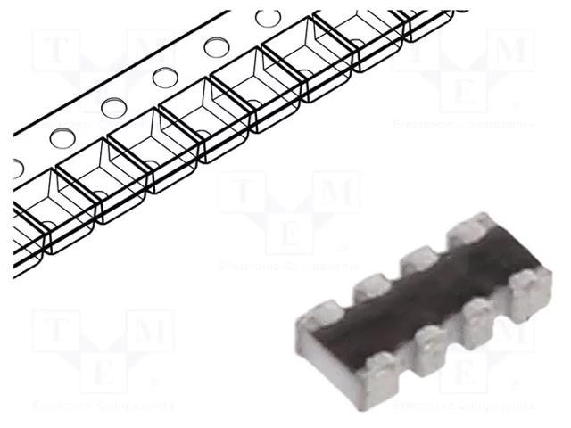 Resistor network: Y; SMD; 470Ω; ±5%; 62.5mW; No.of resistors: 4 YAGEO YC124-JR-07470RL