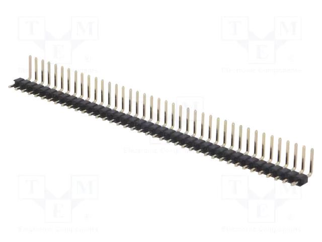 Connector: pin strips; pin header; male; PIN: 40; angled 90°; THT ADAM TECH PH1RA-40-UA