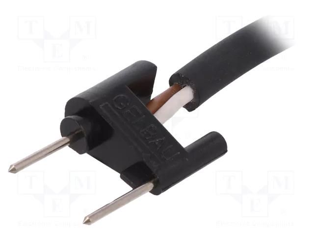 Cable with plug; 230VAC; 24VDC; -20÷55°C; 5m; black GELBAU GEL-3020.1305B