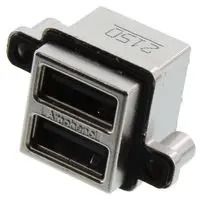 STACKED USB CONN, 2.0 TYPE A, 8POS MUSBC511N0.