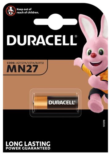 Alkaline Battery 27A 12V 20mAh Duracell 27A/DUR 5000394023352