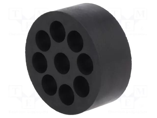 Insert for gland; 6.9mm; M40; IP54; NBR caoutchouc; Holes no: 9 LAPP SKINTOP-DIX-M40969