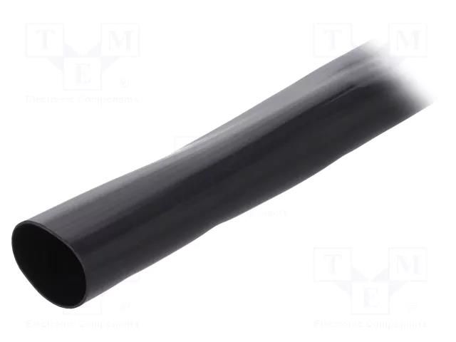 Insulating tube; PVC; black; -20÷125°C; Øint: 18mm; L: 10m; UL94V-0 SIGI PVC125-18-BK-10