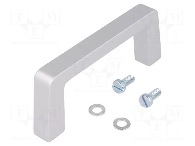 Holder; aluminium; grey; H: 40mm; L: 102mm; W: 12.2mm; handle MENTOR MR-268.2