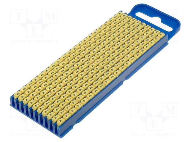 Markers; Marking: 4; 2.8÷3.8mm; polyamide; yellow; -40÷85°C; WIC HELLERMANNTYTON WIC2-4-YE