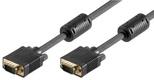 Full HD SVGA Monitor Cable, gold-plated, 2 m, black - VGA male (15-pin) > VGA male (15-pin) 50135