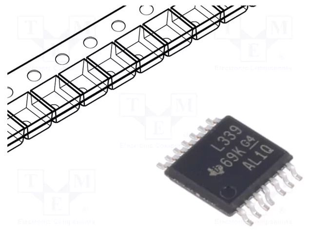 IC: comparator; universal; Cmp: 4; SMT; TSSOP14; reel,tape; 50nA TEXAS INSTRUMENTS LM339PWR