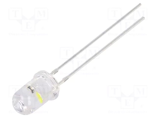 LED; white cold; 5mm; blinking; 7000÷8400mcd; 30°; 3÷5VDC; 20mA OPTOSUPPLY OSW5DP5A31A-6.8HZ