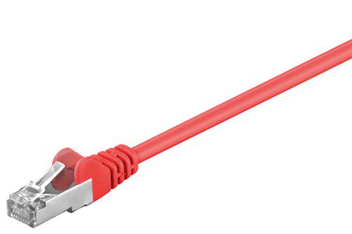 CAT 5e Patch Cable, F/UTP, red, 1 m - copper-clad aluminium wire (CCA) 50151