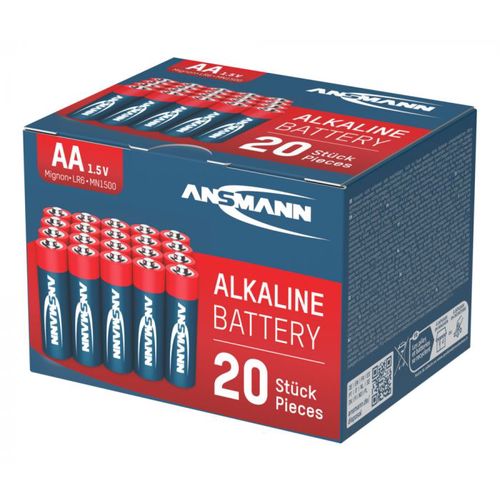 Alkaline Battery LR6 (AA) 1.5V 2800mAh 20pcs box ANSMANN LR6A/ANS-20 4013674005482