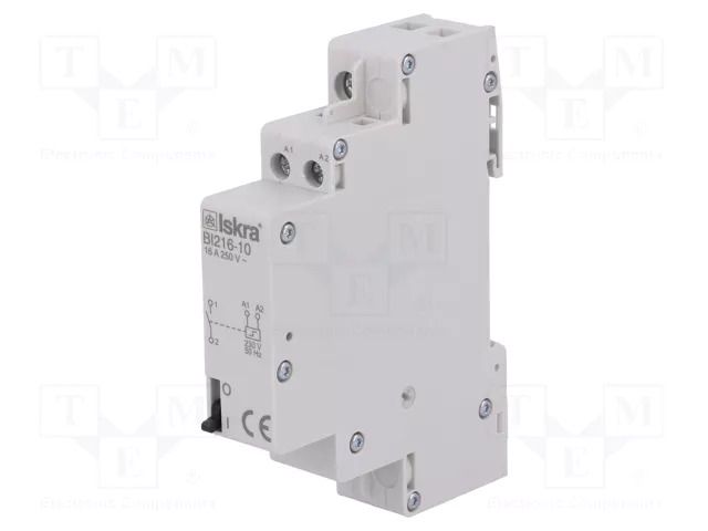 Relay: installation; bistable,impulse; NO; Ucoil: 230VAC; BI; 16A ISKRA BI216-10/230VAC