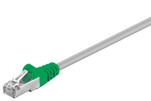 CAT 5e, F/UTP Crossover Cable, grey, green, 2 m, grey-green - copper-clad aluminium wire (CCA) 50187