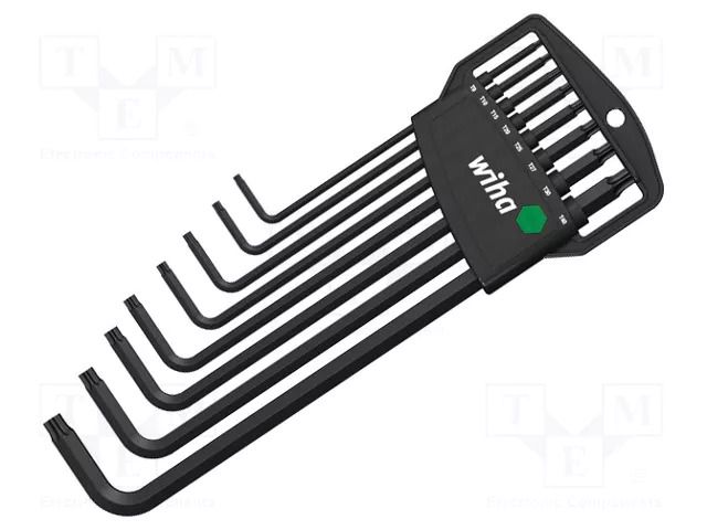 Wrench: Torx®-set; TX9,TX10,TX15,TX20,TX25,TX27,TX30,TX40 WIHA WIHA.366H8