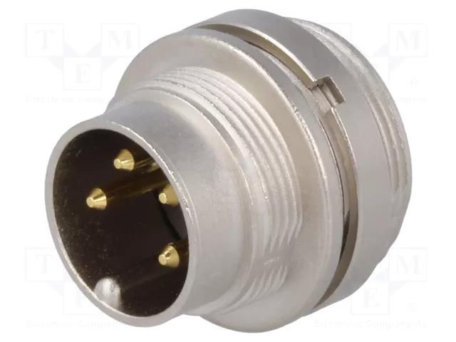 Connector: M16; socket; male; PIN: 4; 5A; 250V; soldering; IP40 LUMBERG SFV40