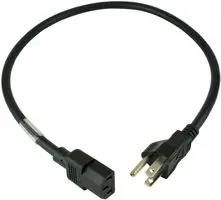 POWER CORD, NEMA5-15P/IEC, 2FT, 13A, BLACK 17041A 10 B1