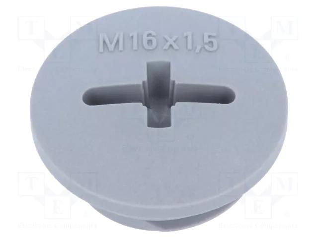 Stopper; M16; 1.5; IP68; polyamide; dark grey; SKINDICHT®; 7mm LAPP BLK-GL-M16+O-R7001