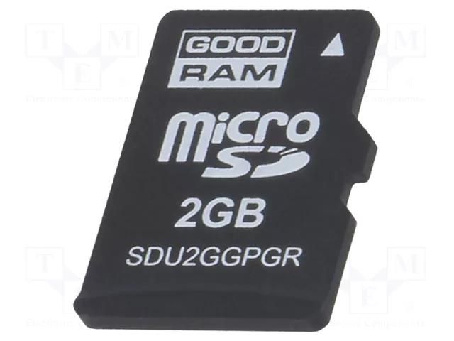 Memory card; industrial; microSD,pSLC; Class 6; 2GB; -25÷85°C GOODRAM INDUSTRIAL SDU2GGPGRB