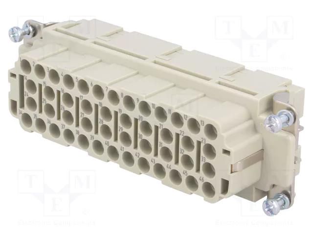Connector: HDC; contact insert; female; 16A; 500V; Han® EE; PIN: 46 HARTING 09320463101