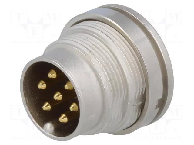 Connector: M16; socket; male; PIN: 7; 5A; 250V; soldering; IP40; 360° LUMBERG SGV70
