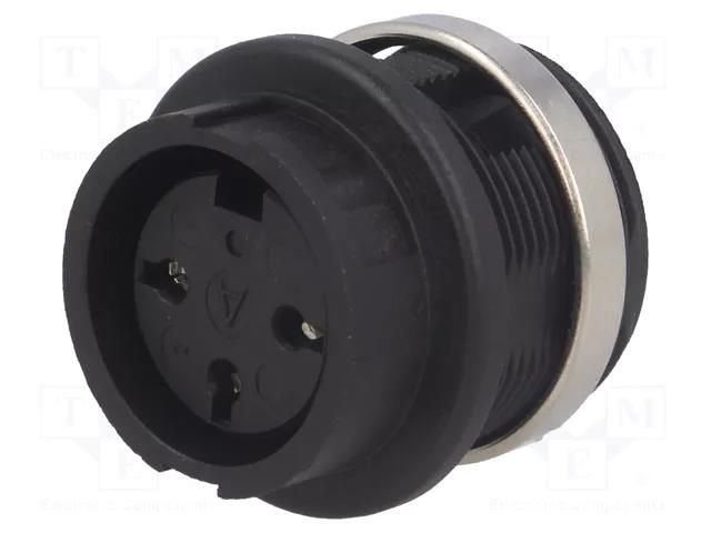 Connector: DIN; socket; female; C091B; PIN: 3; soldering; 300V; 5A AMPHENOL C091-3277-000