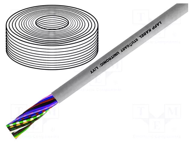 Wire; UNITRONIC® LiYY; 4x0.14mm2; unshielded; 350V; Cu; stranded LAPP LIYY-4X0.14