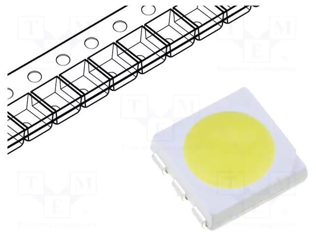 LED; SMD; 5050,PLCC6; white; 5800÷8400mcd; 120°; 60mA; 2.8÷3.6VDC WAH WANG HOLDING WW-WND50TC-U