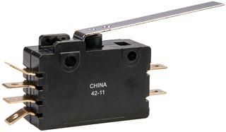 MICROSWITCH, HINGE LEVER, DPDT 15A 250V 0E19-50H0