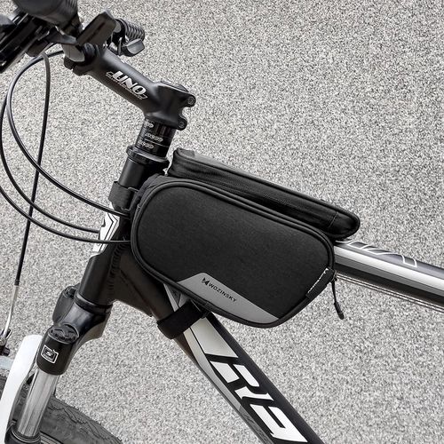 Wozinsky frame bike bag + detachable phone cover up to 6.5 "1.5l black (WBB7BK), Wozinsky 5907769312199 5907769312199