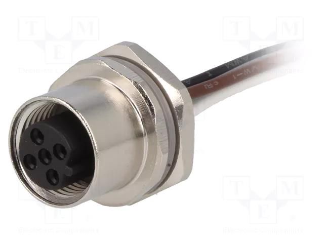 Connector: M12; socket; PIN: 5; female; B code-Profibus; cables TE Connectivity T4171310405-001