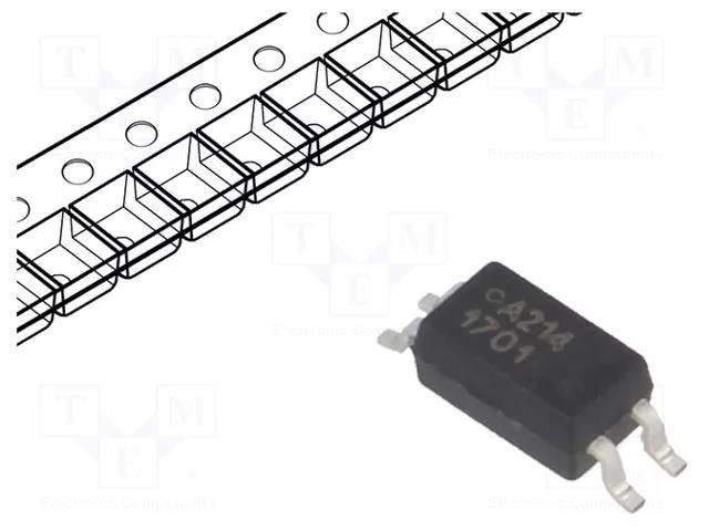 Optocoupler; SMD; Ch: 1; OUT: transistor; Uinsul: 3kV; Uce: 80V; SO4 BROADCOM (AVAGO) ACPL-214-500E