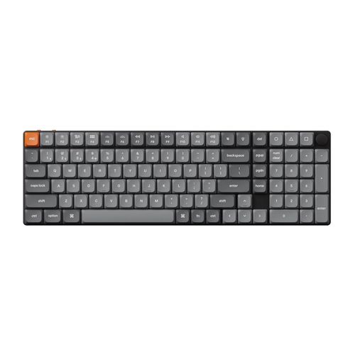 Keychron K17 Max RGB Brown Switch Wireless Low Profile Keyboard (Black) [K17M-H3]., Keychron K17M-H3