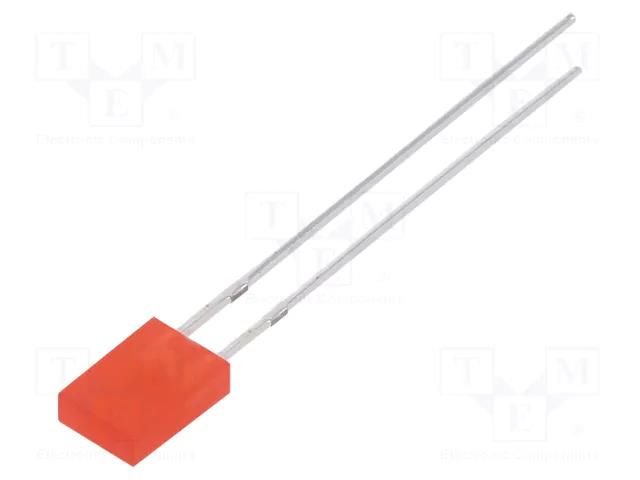 LED; rectangular; 2x4.95x6.96mm; red; 100÷150mcd; 150°; Front: flat OPTOSUPPLY OSR7CA71F4B