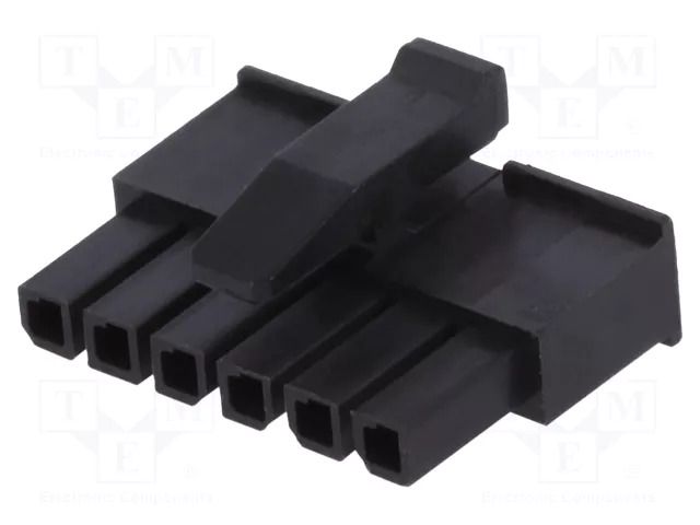 Connector: wire-wire; plug; female; PIN: 6; Micro MATE-N-LOK; 250V TE Connectivity 1445022-6
