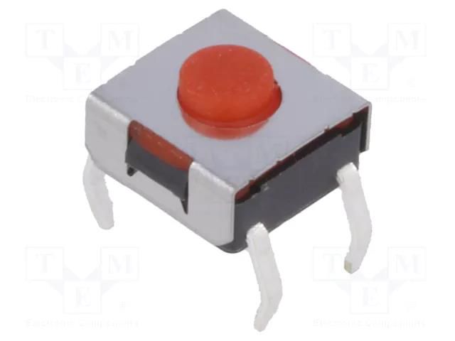 Microswitch TACT; SPST-NO; Pos: 2; 0.05A/12VDC; THT; none; 2.6N CANAL ELECTRONIC DTSHW69RB