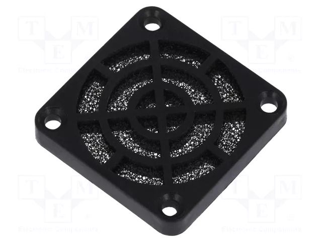Guard; plastic; 40x40mm; snap fastener,screw; with filter; 45ppi TQSolution LFT40FI45