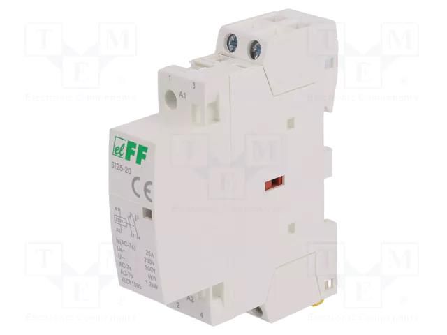 Contactor: 2-pole installation; 25A; 230VAC; NO x2; IP20; -25÷50°C F&F ST25-20