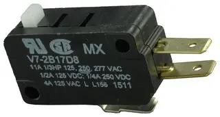 MICROSWITCH, PIN PLUNGER, SPDT 11A 277V V7-2B17D8..
